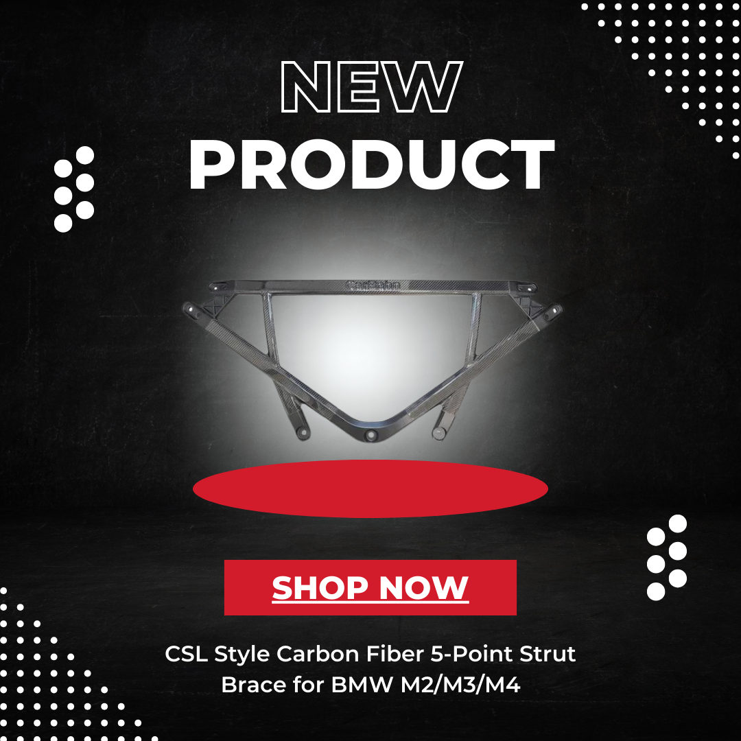 New Product Release: CSL Style Carbon Fiber 5-Point Strut Brace for BMW M2/M3/M4