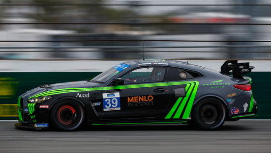 CarBahn BMW M4 GT4 EVO at 2025 Chevrolet Grand Prix, showcasing race-proven BMW tuning and IMSA performance upgrades.