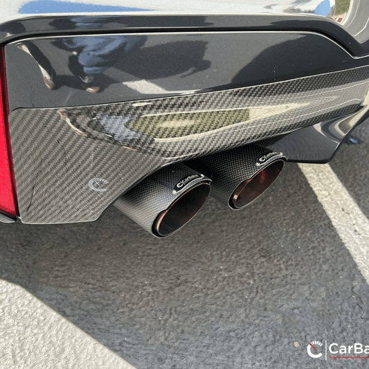 Gloss Carbon Fiber Rear Bumper Splitter Set | BMW M5